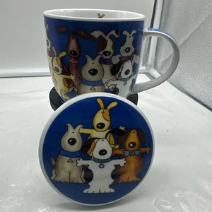 Bunch of Cute Dogs Ceramic Mug Cup With Matching Lid New Gallery by inhesion. - Picture 1 of 7