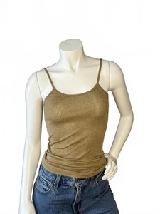Michael Stars Metallic Gold Tanktop Damen Einheitsgröße Made in USA - Bild 1 von 4