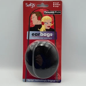 Sprigs Earbags Thinsulate Bandlose Ohrenwärmer Schwarz Größe L Unisex Neu - Bild 1 von 13