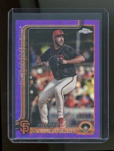 Justin Verlander 2025 Topps Chrome Logofractor Purple Refractor Card #/250 - Picture 1 of 2