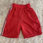 Champion Athletic Shorts Boys 7-8 Red Mesh Elastic Waist Pockets Activewear