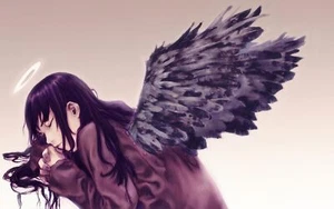 Anime haibane renmei black girls wings Playmat Game Mat Desk - Picture 1 of 1