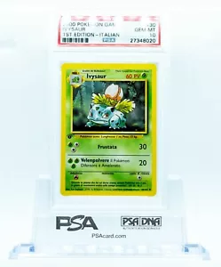 2000 WOTC POKEMON TCG ITALIAN IVYSAUR 1ST EDITION PSA 10 GEM MINT #30 *POP 10* - Picture 1 of 2