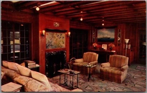 DAYTON, Ohio Postkarte MORAINE FARM ""The Lotosland Room"" c1950er Jahre Chrom unbenutzt - Bild 1 von 2