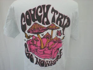 Neff Couch Trip Go Nowhere Psychedelic Mushroom White t-shirt Large - Picture 1 of 7