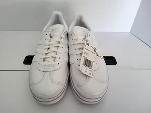 adidas Womens Gazelle Bold Sneaker, Triple White, IE5130, Size 8.5 New W/out Box - Picture 1 of 13