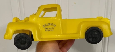 Camión de plástico amarillo vintage Eldon Delivery Service Los Angeles juguetes raro Foto 1 de 4
