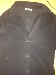 JIL SANDER SCHWARZ GLATTWOLLE VELOURS JACKE BLAZER TOP KLEID MANTEL 36 4 6 S MIU - Bild 1 von 2
