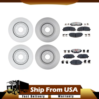 Para Dodge Journey 2019 rotores delanteros traseros recubiertos y pastillas de freno Element3 - Raybestos Foto 1 de 4