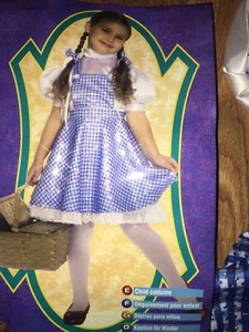 DOROTHY Wizard of Oz Halloween Costume Girls Size Small 4-6 Sequin Dress & Bows - Picture 1 of 9