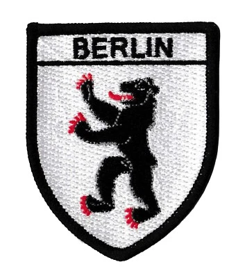 Patche écusson Berlin Ours brodé blason patch thermocollant armoiries badge