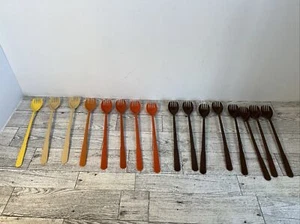 Vintage Tupperware Spork Spoon Fork Gadget #175 Hard Plastic 8” Long Handle 16 - Picture 1 of 5