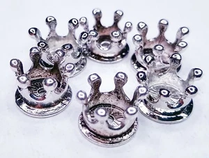 6 Kronen aus silbernem Metall 13 mm (135/12) - Bild 1 von 4