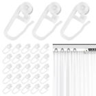 120pcs Hotel Rail Hook Curtain Track Roller For Window Bedroom Drape Home Office
