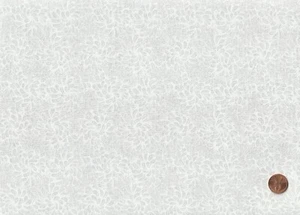 Tela de algodón 100 % acolchado, BLANCO sobre BLANCO, flujo de pétalos floral, calicó - por comprar - Imagen 1 de 2