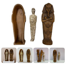 Egyptian Mummy Coffin Statue Pharaoh Tomb Decor-