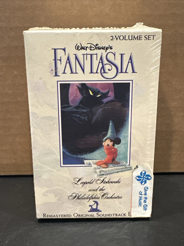 Walt Disney's Fantasia Movie Soundtrack 2 Cassette Tapes Mickey Mouse 1990 NEW - Image 1 of 4