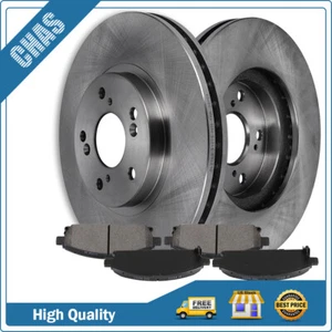 Front Vented Brake Rotors And Ceramic Pads Fits 2003 2004-2006 Acura MDX 3.5L - Picture 1 of 7