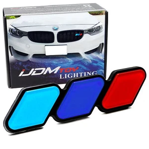 M-Spor 3-Color Lower/Hood Grille Badge Emblem w/EZ Toggle Anchor Bolts For BMW - Picture 1 of 8