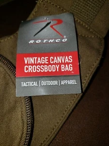 Neu mit Etikett Rothco taktische Vintage Umhängetasche Canvas Schulter 6 Reißverschlussfächer - Bild 1 von 11