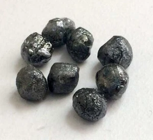 7-8 mm schwarzer Rohdiamant, riesiger natürlicher schwarzer Rohdiamant, selte... - Bild 1 von 5