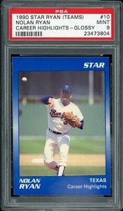 1990 Star (Teams) Baseball #10 Nolan Ryan Career High. Glossy PSA 9