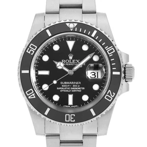 ROLEX SUBMARINER Date 116610LN Black Random Number second hand mens - Picture 1 of 12