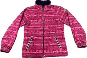 Killtec Abstract Art Ski Snowboarding Jacket Girl's 12 Pink Snow Coat Outdoors - Picture 1 of 21