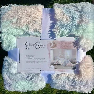 JESSICA SIMPSON Twin Kunstfell Bettdecken Set - Bild 1 von 5