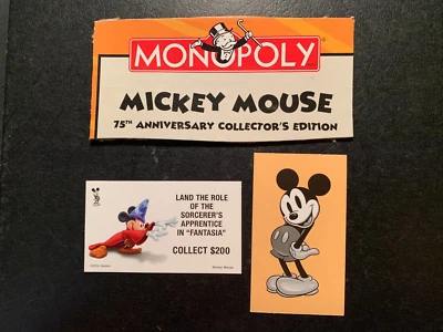 Monopoly  Mickey Mouse   SORCERER'S APPRENTICE  FANTASIA  Card  2004 - Image 1 of 3