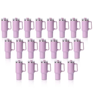 20PCS 40oz Vacuum Mug - 304 Stainless Steel Insulated Tumbler with Lid & Straw - Picture 1 of 8