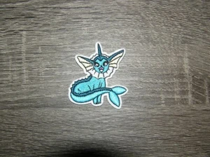 Vaporeon Pokemon Character Embroidered Iron On Patch 2" x 2.25" - Picture 1 of 2