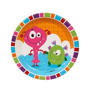 Aliens & Monsters Space Creatures Kids Birthday Party 7" Paper Dessert Plates - Picture 1 of 1