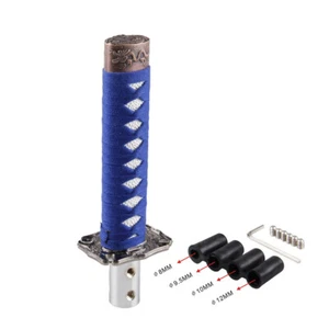 Universal JDM Blue Alloy Samurai Sword Gear Shift Knob Shifter Katana 5.9'' - Picture 1 of 9