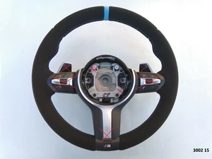 BMW X3 F25 F26 X5 F15 F16 M-TECH M SPORT NUOVO ALCANTARA PELLE CAMBIO SPESSO BLU - Foto 1 di 12