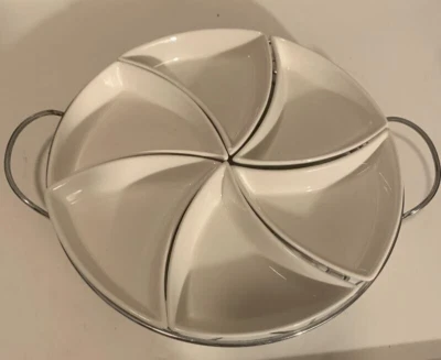 Bandeja redonda Lazy Susan de 7 piezas soporte de metal de acero inoxidable de 10" de diámetro Foto 1 de 2