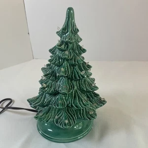 Vintage Holland Ceramic Mold Christmas Tree w/ Lights 10-1/2” Tall - Picture 1 of 9