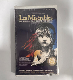 Columbia TriStar Les Mis&eacute;rables Dream Cast in Concert VHS Clamshell 1996 NR