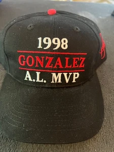 Texas Rangers Vintage Baseball Juan Gonzalez 1998 MVP Black Cap SGA - Picture 1 of 3