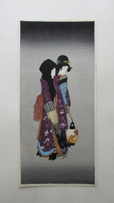 Impresión en madera japonesa vintage/ukiyo-e Foto 1 de 4