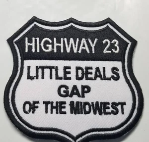 Highway 23 Little Deals Gap Of The Midwest Embroidered Patch aprox 3X3" Michigan - Picture 1 of 2