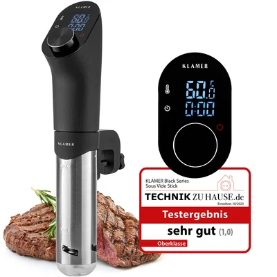 KLAMER Sous Vide Stick, 1200 Watt IPX7 wasserdichter Sous Vide Garer mit 3D Z…