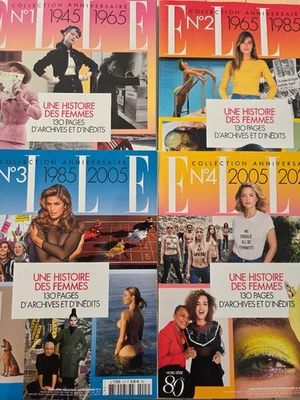 Lot des 4 magazines mode fashion ELLE COLLECTION ANNIVERSAIRE 1945-2025 - Immagine 1 di 4