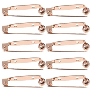 10 Pcs Brooch Accessories Lock Pin Backs Metal Locking Safety Pins Making - Picture 1 of 12
