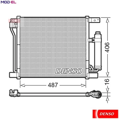 CONDENSER AIR CONDITIONING DCN46021 FOR NISSAN MR16DDT 1.6L K9K636/646 1.5L 4cyl - Image 1 of 4