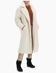 270 $ UGG neu Luxus Damen Oversize Kunstfell langer Mantel Teddybär GERTRUDE NEU - Bild 1 von 12