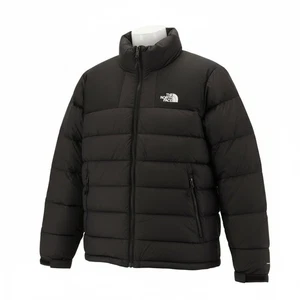 THE NORTH FACE Massif Down Men's M Padded Insulated Jacket Black High Neck Zip - Picture 1 of 16