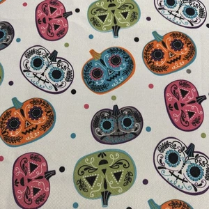 Cynthia Rowley NY Halloween Sugar Skull JOL Kürbisse Tischdecke 60"x84" - Bild 1 von 7
