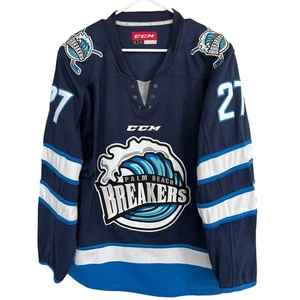 Game Worn Authentic Minor League Hockey CCM Trikot Palm Beach Breakers Größe Small - Bild 1 von 7