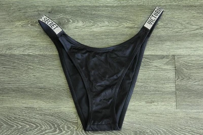 Bikini brasileño con correa brillante VICTORIA'S SECRET parte inferior de natación talla L Foto 1 de 4